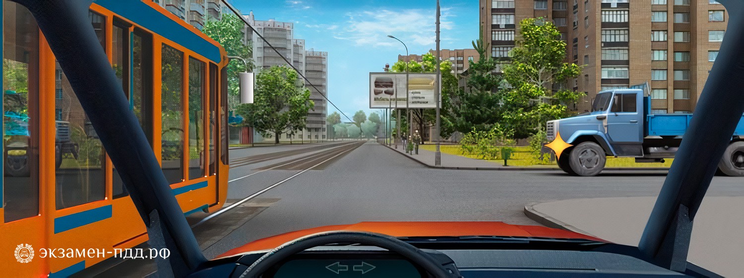 Билет 31. Вопрос 14. ABM (АБМ). Вы намерены проехать перекресток в прямом направлении. Ваши действия?